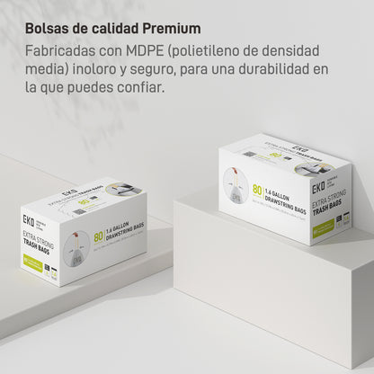 Bolsas  Bote De Basura 3-6 Litros Tamaño A 80 Bolsas EKO