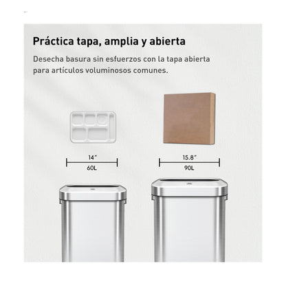 Bote de basura comercial 60L EKO Urban Slim