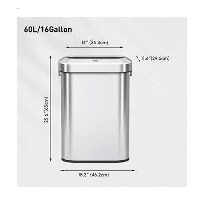 Bote de basura comercial 60L EKO Urban Slim