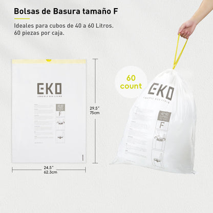 Bolsas  Bote De Basura 40-60 Litros Tamaño F. 60 Bolsas EKO
