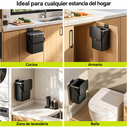 Bote de Compostaje para Cocina de 10L Negro