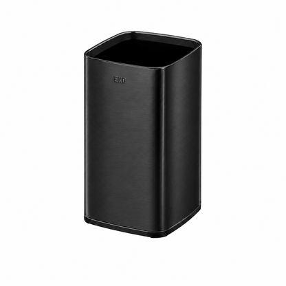 Bote de Basura para Oficina Laguna 10L Negro Tapa Abierta.