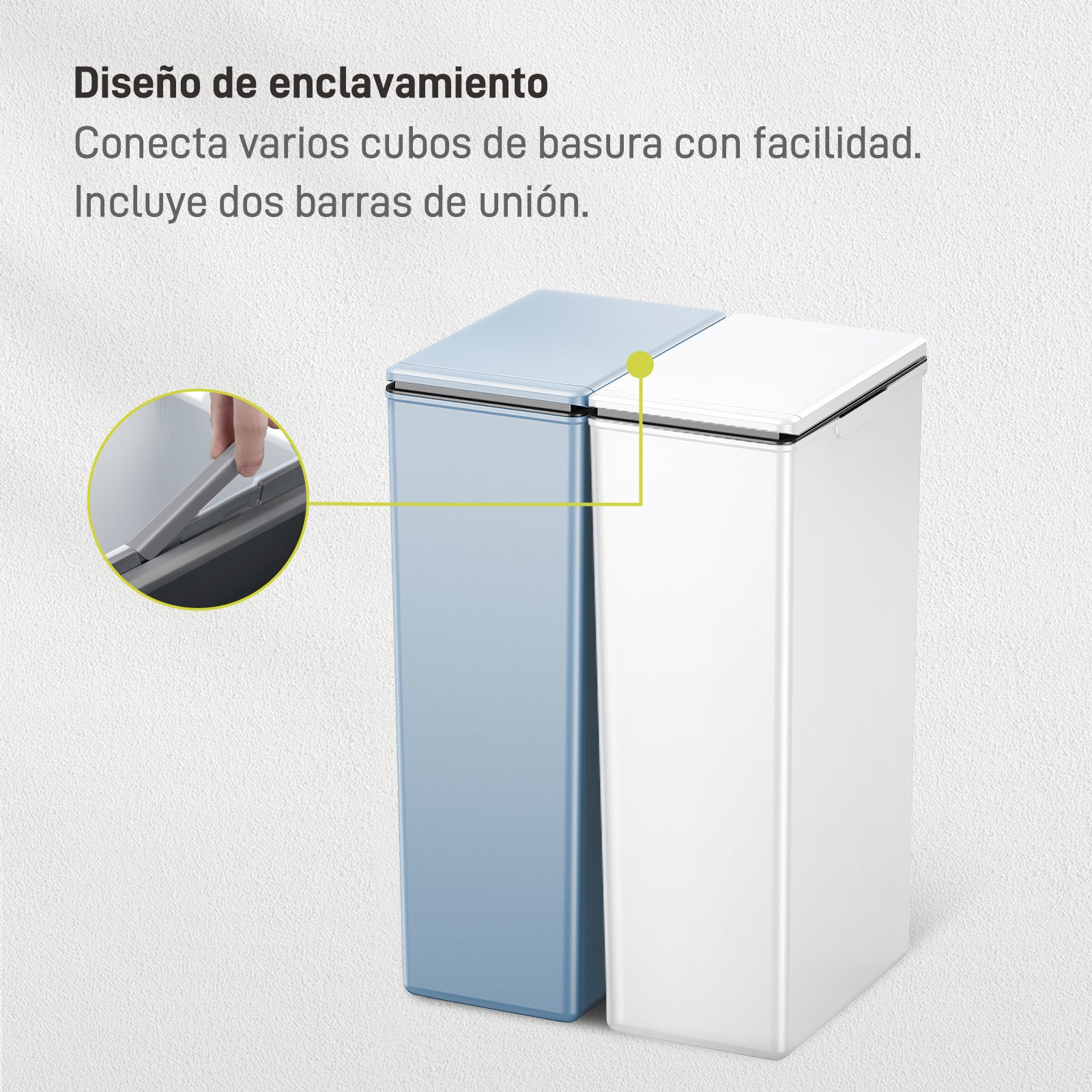 Combo Caja de 80 Bolsas + Bote de basura 30L EKO Morandi