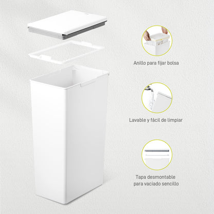 Combo Caja de 80 Bolsas + Bote de basura 30L EKO Morandi