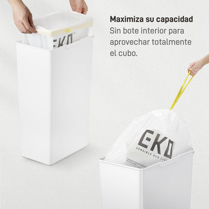 Combo Caja de 80 Bolsas + Bote de basura 30L EKO Morandi