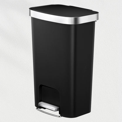 EKO - Hana - Bote de Basura para Reciclaje con Pedal 25 L + 25 L Negro