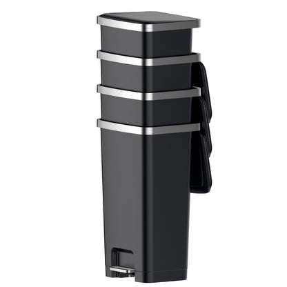 Bote de basura Pedal 45L EKO Hana 4 Piezas
