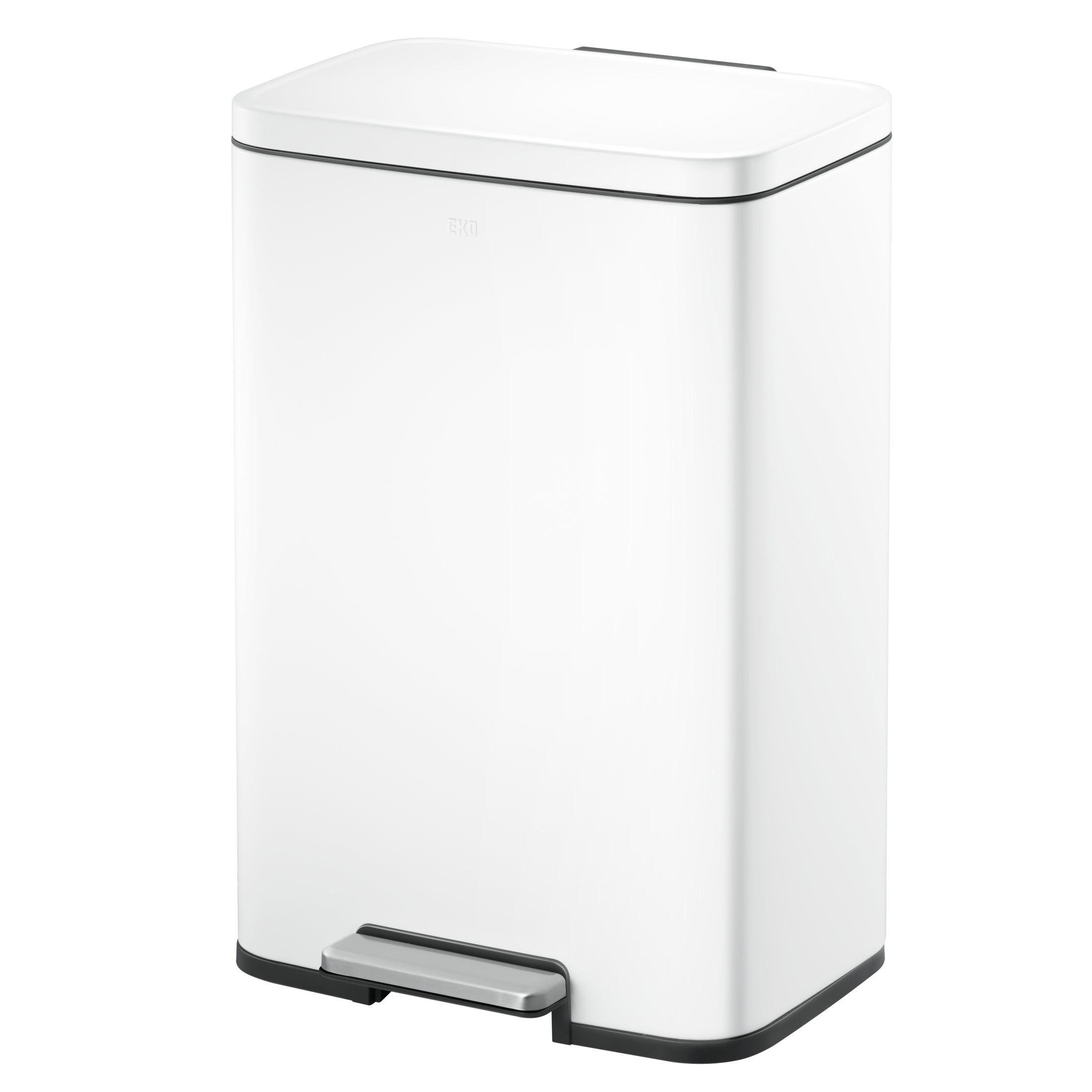 Combo Caja de 60 Bolsas + Bote de basura blanco con tapa 50L EKO Madison