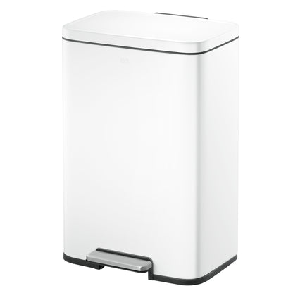 Combo Caja de 60 Bolsas + Bote de basura blanco con tapa 50L EKO Madison