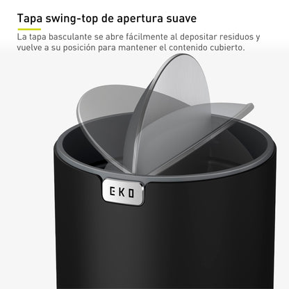 EKO - Fandy - Bote de Basura Pequeño 2,2 L Negro