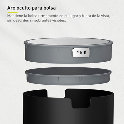 EKO - Fandy - Bote de Basura Pequeño 2,2 L Negro