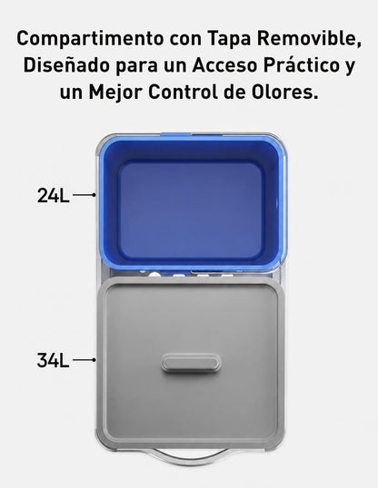 EKO - Extraíble - Bote de Basura 34 L + 24 L