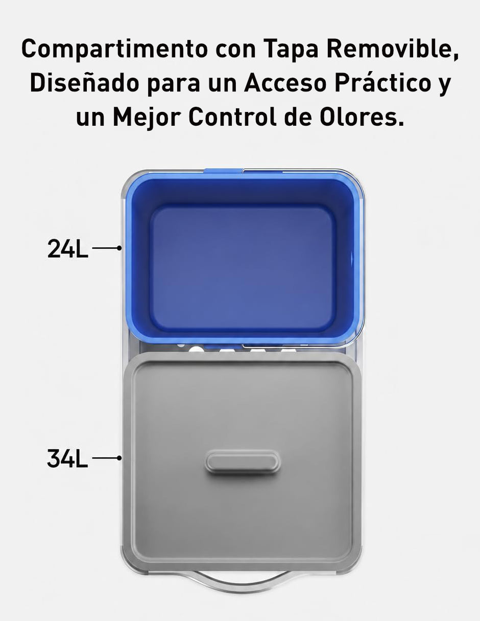 EKO - Extraíble - Bote de Basura 34 L + 24 L