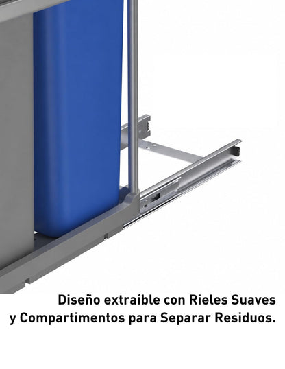 EKO - Extraíble - Bote de Basura 34 L + 24 L
