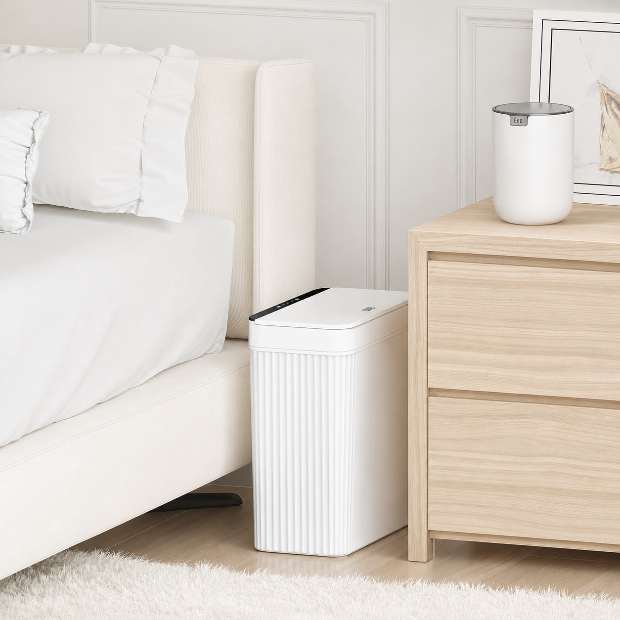 EKO - Brio - Bote de Basura con Sensor 10 L Blanco