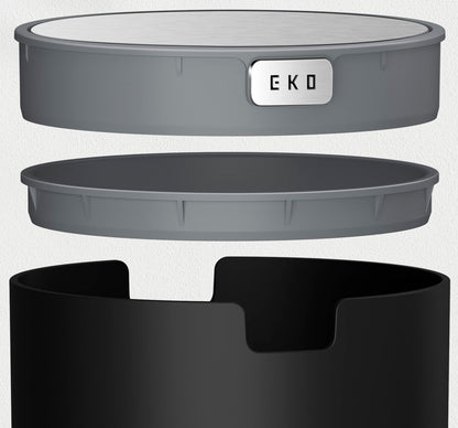 EKO - Fandy - Bote de Basura Pequeño 2,2 L Negro