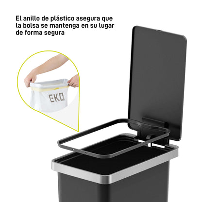 EKO - Hana - Cubo Pedal 10 L Negro
